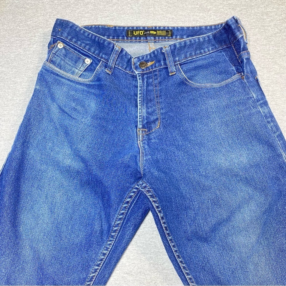 UFO Vintage Jeans Men's 30 Blue Straight Mid Rise 90's Skater Y2K Casual Denim - Picture 3 of 15